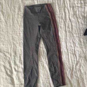 One side, striped leggings from lululemon